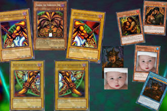 design custom yugioh card, anime card, mtg, tcg, collectible card, card layout