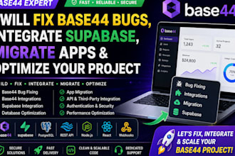 fix base44 bugs integrate supabase migrate apps optimize your base44 project