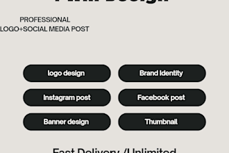 design professional logo and social media posts