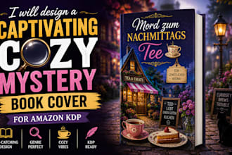 design a captivating cozy mystery book cover for amazon KDP