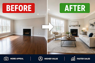 do realistic virtual staging, virtual furniture, virtual renovation