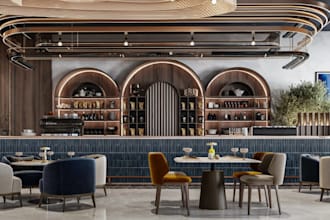 renovate 3d restaurant interior,bistro cafeteria,outdoor lounge,shopfront render