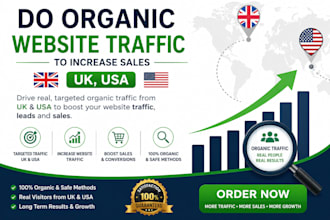 do organic website traffic to increase sales UK,USA