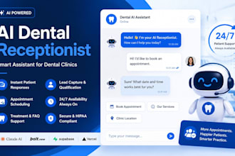 build ai dental receptionist, patient chatbot, and apointment assistant