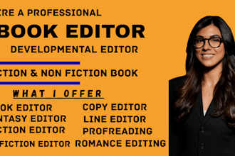 provide developmental editing for fantasy and romance books