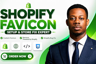 add shopify favicon, remove powered by shopify, custom favicon, shopify bug fix