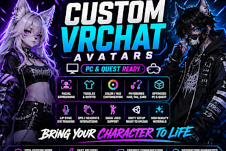 create a custom vrchat avatar from scratch for PC and quest