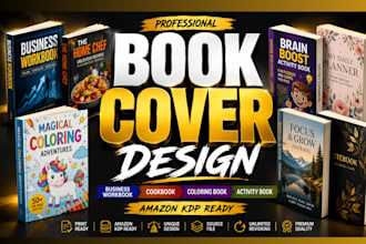 design business, sudoku, cookbook, coloring, activity, and amazon KDP book cover