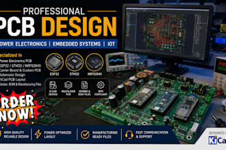 do power electronics pcb, esp32, stm32, nrf52840, carrier board pcb in kicad