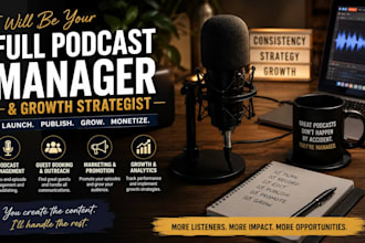 be your full podcast manager and growth strategist