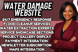 design water damage website restoration website cleanup site flood repair site
