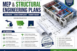 mep engineer plan structural design floor plan in michigan lowa new mexico
