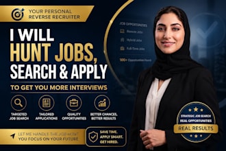 hunt jobs, search and apply as your reverse recruiter