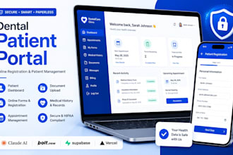 develop dental patient portal, online forms, and registration system