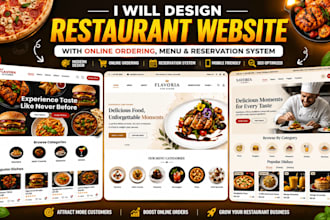build restaurant website, cafe website with online food ordering