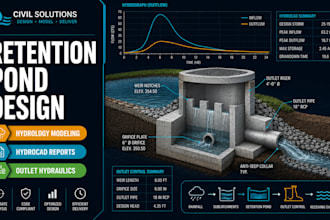 draft detention pond hydrocad hydrology models stormwater drainage
