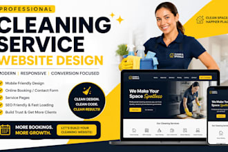professional cleaning service website design
