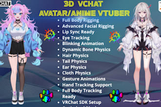 make custom anime vrchat model, 3d furry vtuber, nsfw avatar, dragon vrm, vriod