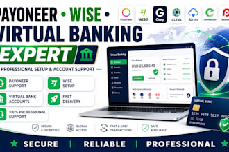 provide payoneer and virtual banking support