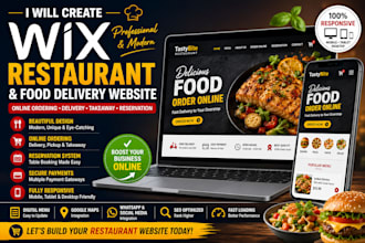 create resturant and food delivery website on wix