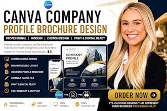canva company profile brochure design for france small business dutch canva book