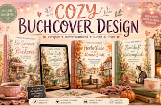 ich gestalte ein cozy buchcover für kindle und print