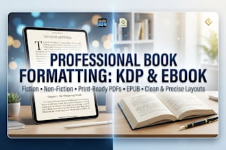 professionally format your book and KDP book formatting
