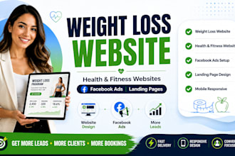build weight loss website health and fitness website weight loss facebook ads