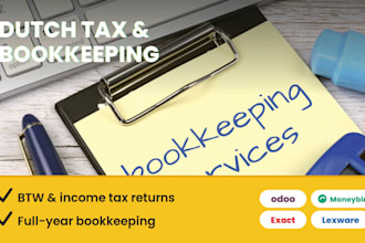 do bookkeeping, btw and inkomsten aangifte for your sme bv
