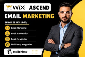 do wix ascend email marketing automations mailchimp newsletters templates