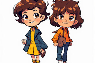 design cartoon characters for nft collections with metadata