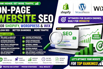 do on page website seo for shopify, wordpress, and wix