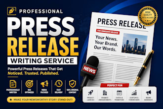 write a professional press release for your startup