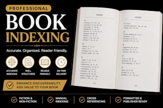 create book indexing, back of the book index creation for your book