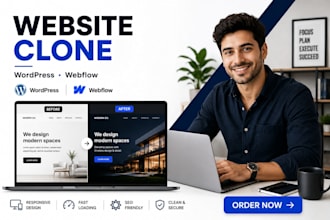 clone copy duplicate any wordpress or webflow website for business sales growth