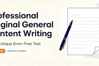 write original general content for all uses