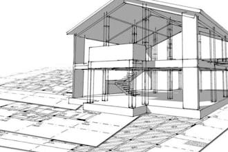 architecture house plan,draft permit drawing for construction,2d floor  plan
