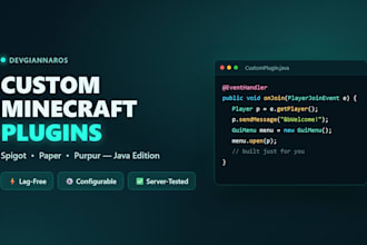 develop custom minecraft java plugins and skript