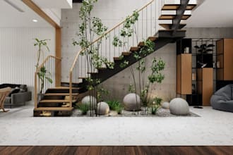design all type of stair and staircase with 3d render