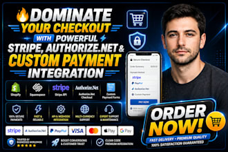 do shopify,squarespace stripe,custom payment,authorize net checkout,payment form