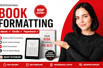 do book formatting, ebook formatting, kindle, ebook and amazon KDP formatting