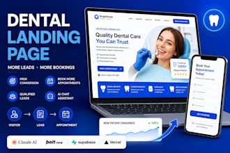 build dental landing page, patient funnel, and lead generation with claude ai