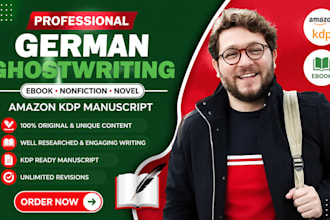 ghostwrite your german ebook nonfiction book novel or amazon kdp manuscript
