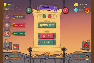 design roblox UI, gui, hud, inventory and shop interface, menu ui and buttons