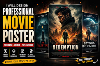 design professional movie poster, film poster, poster design