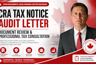 review your cra tax notice, audit letter, provide professional tax consultation