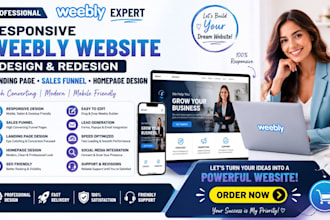 build responsive landing page design sales funnel homepage design weebly website