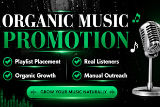 do organic music promotion and playlist placement