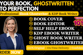 be your ebook ghostwrite, ebook writer, KDP book writer for kindle and amazon