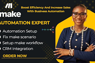 build make com automation, n8n automation, ai automation and workflows
